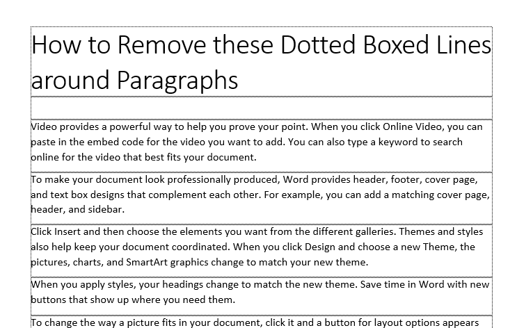 Dotted Box In Word